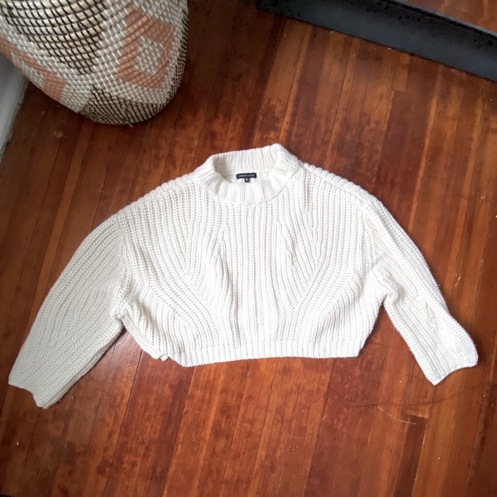 KENDALL & KYLIE Oversized chunky Crop sweater